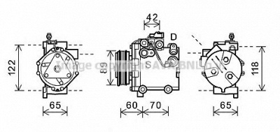 AVA QUALITY COOLING szak125 -  Компрессор, кондиционер